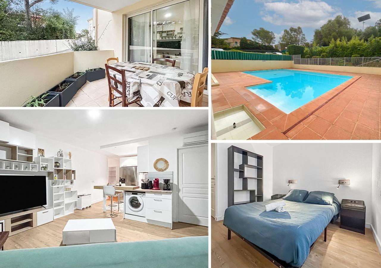 Balcon, Parking, Piscine Et Clim' A 2 Pas Du Port Santa Lucia Apartment Saint-Raphael  Ngoại thất bức ảnh